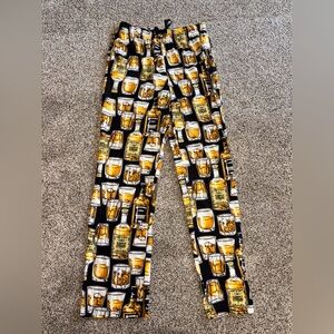 Whiskey Print Men’s Small Pajama pants Loungewear Cool & Airy Relaxed Fit